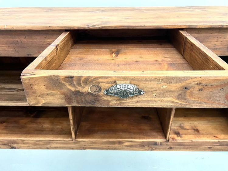 Large old trading counter in solid pine