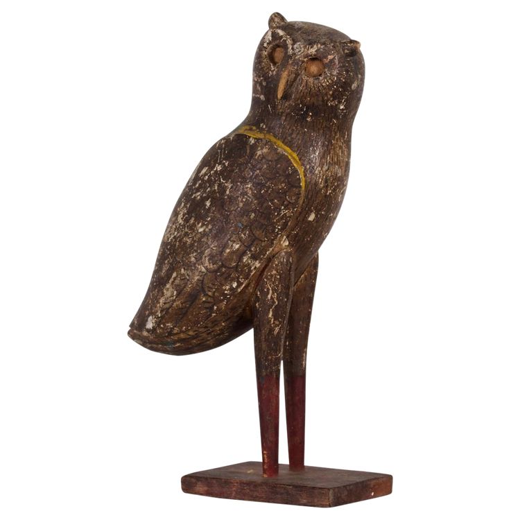 Figure de hibou en bois