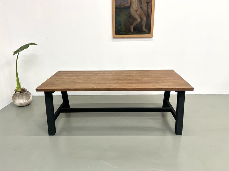 Modern solid oak dining table