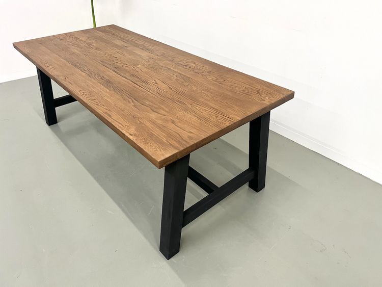 Modern solid oak dining table