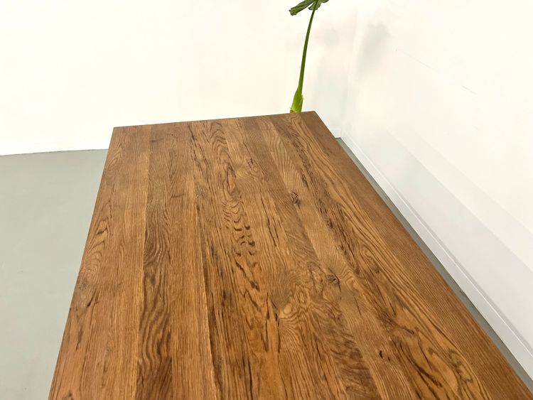 Modern solid oak dining table