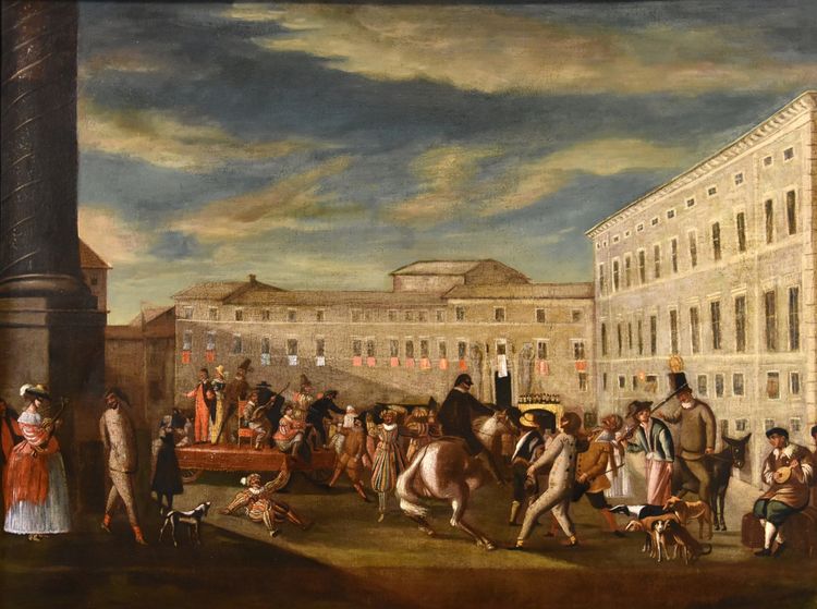 Carnival In Rome In Piazza Colonna, Roman School Of Bamboccianti (mid-17th Century)