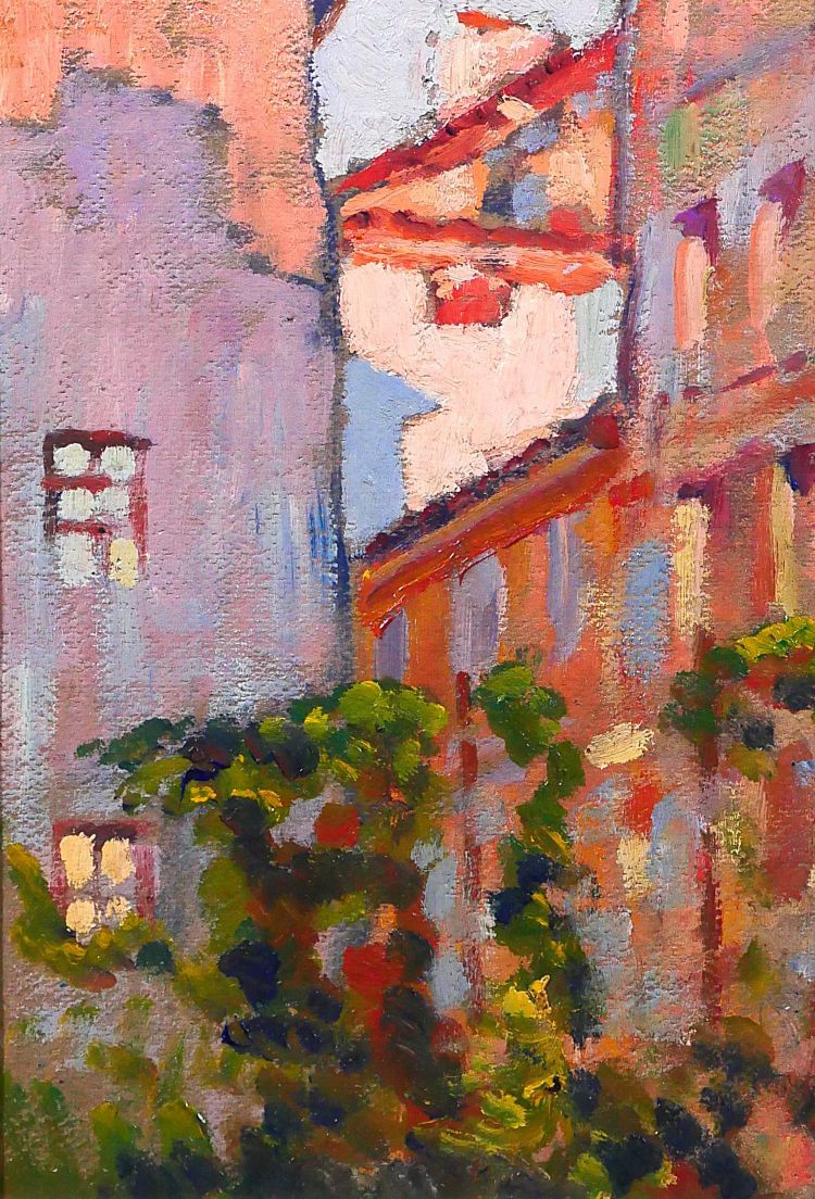 Maurice de Lambert 1873-1953 Aix-en-Provence, house, Sextius district, painting, landscape, 1918