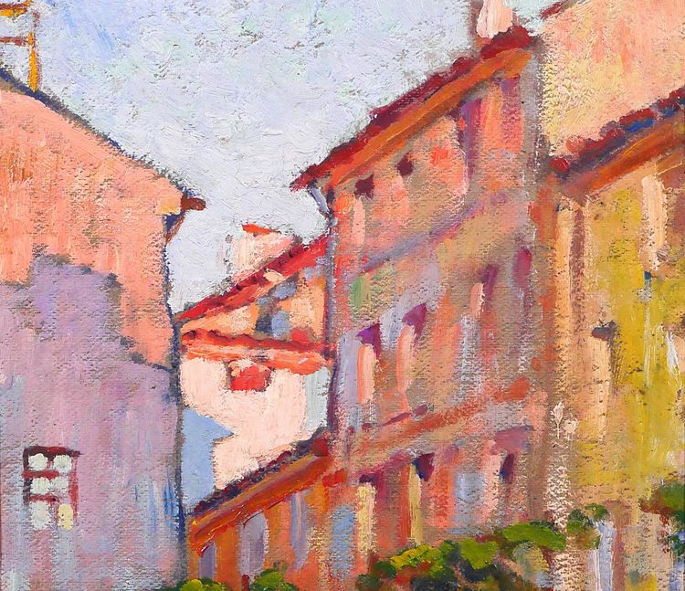 Maurice de Lambert 1873-1953 Aix-en-Provence, house, Sextius district, painting, landscape, 1918