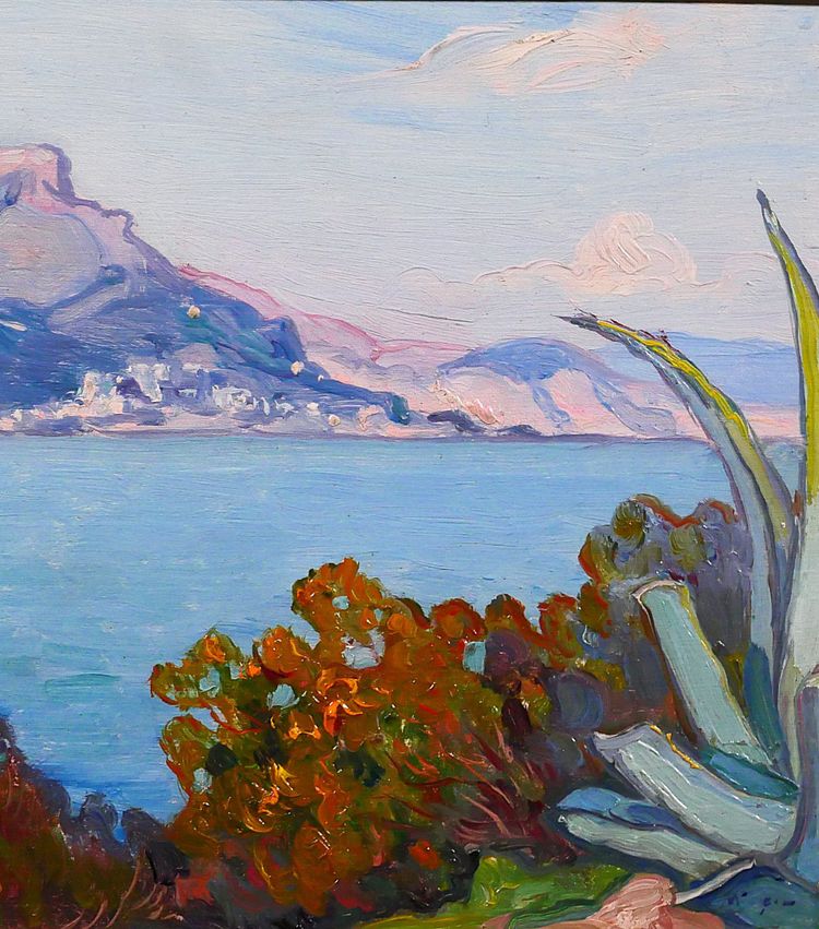 Maurice de Lambert 1873-1953 Saint-Jean-Cap-Ferrat, the peninsula, painting, circa 1920-25