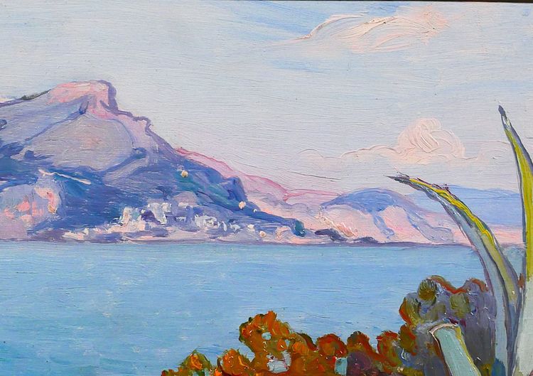 Maurice de Lambert 1873-1953 Saint-Jean-Cap-Ferrat, the peninsula, painting, circa 1920-25