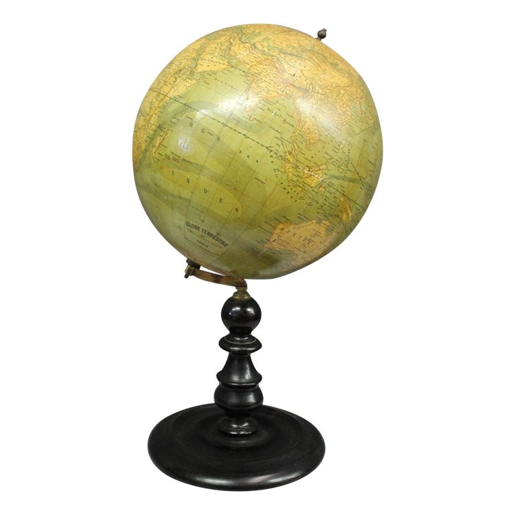 Globe Terrestre Par Vivien De Saint Martin Vers 1880