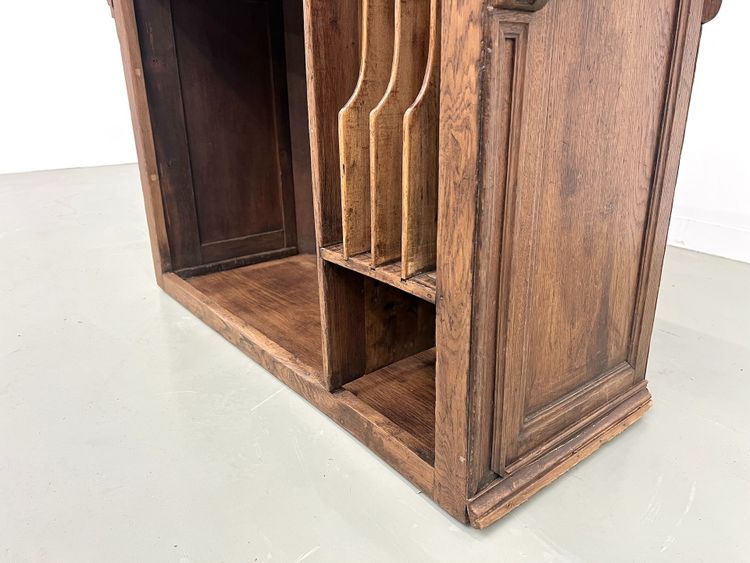 Small antique oak trading counter