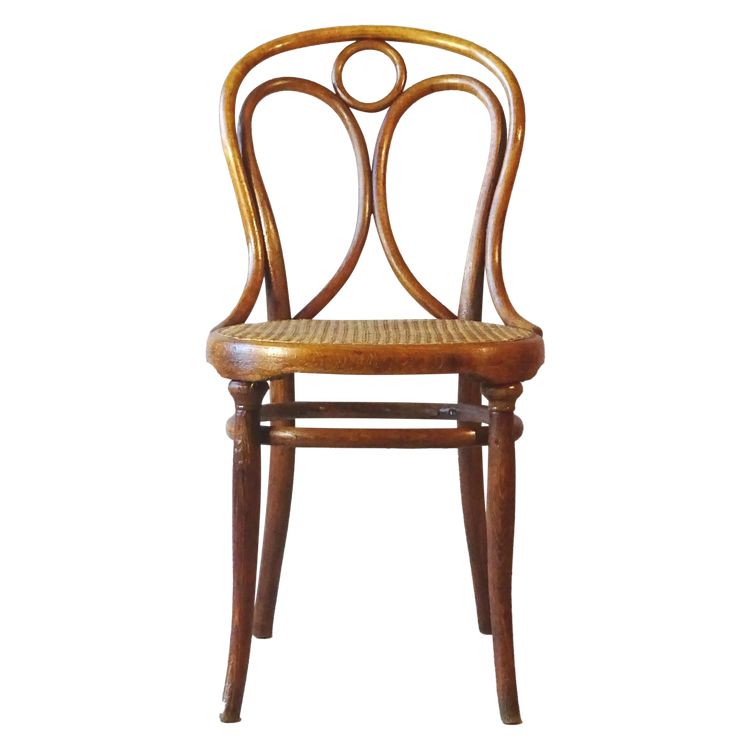 Chaise THONET N°19/1 assise trapeze cannée à neuf. Ca,1880