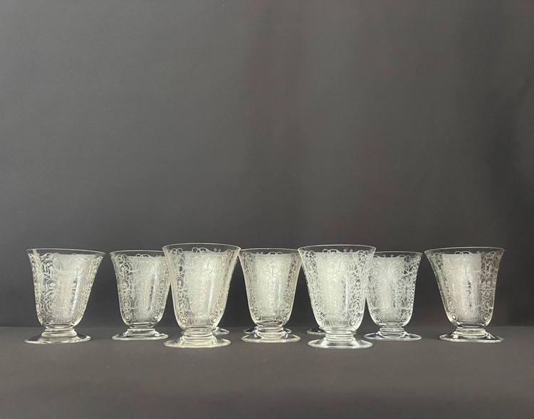 10 Baccarat Red Wine Glasses, Michelangelo "michel Ange" Model