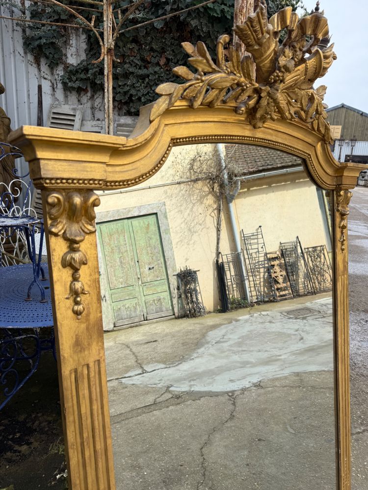 Large Louis XVI style gilded mirror, Napoleon III period