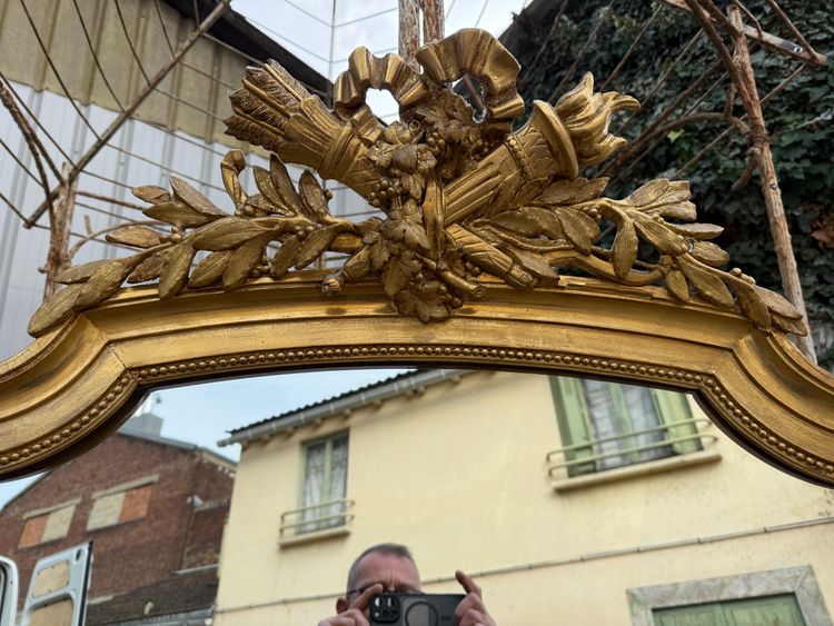 Large Louis XVI style gilded mirror, Napoleon III period