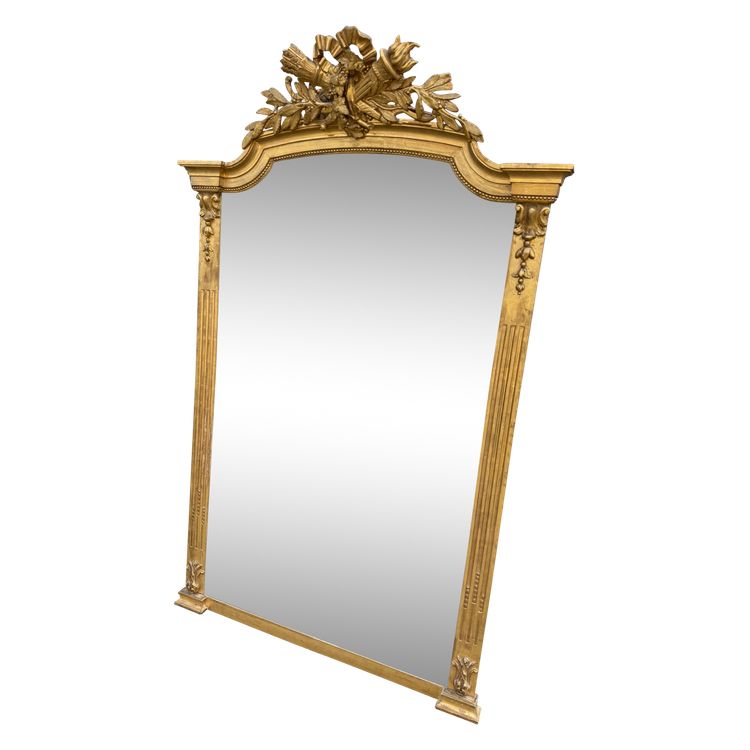 Large Louis XVI style gilded mirror, Napoleon III period