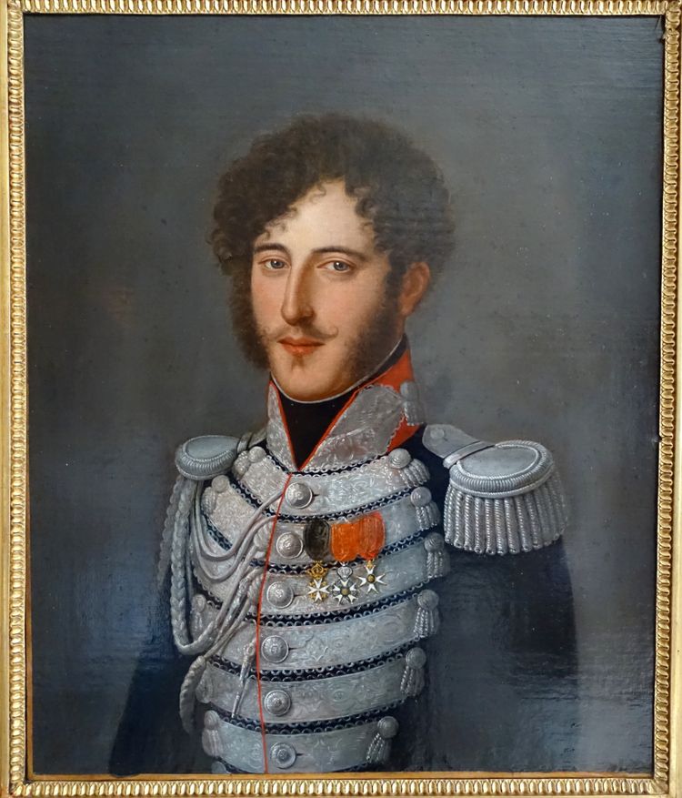 Portrait of Gabriel F. d'Herisson, officer in the Gardes Corps of King Charles X, Restoration period