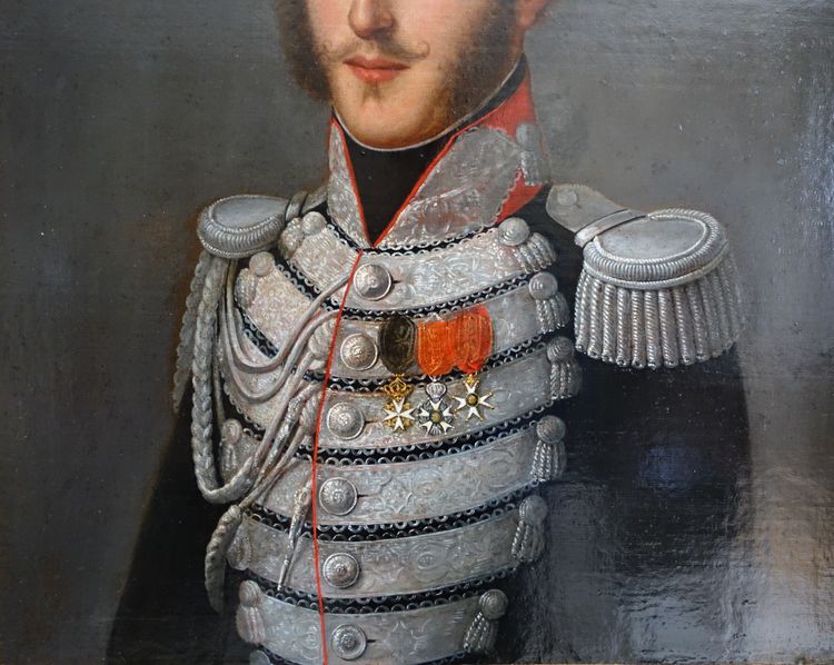 Portrait of Gabriel F. d'Herisson, officer in the Gardes Corps of King Charles X, Restoration period