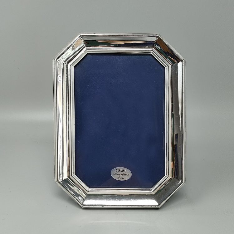 1970s Gorgeous Crystal Photo Frame in Silver Plated. Made in Italy