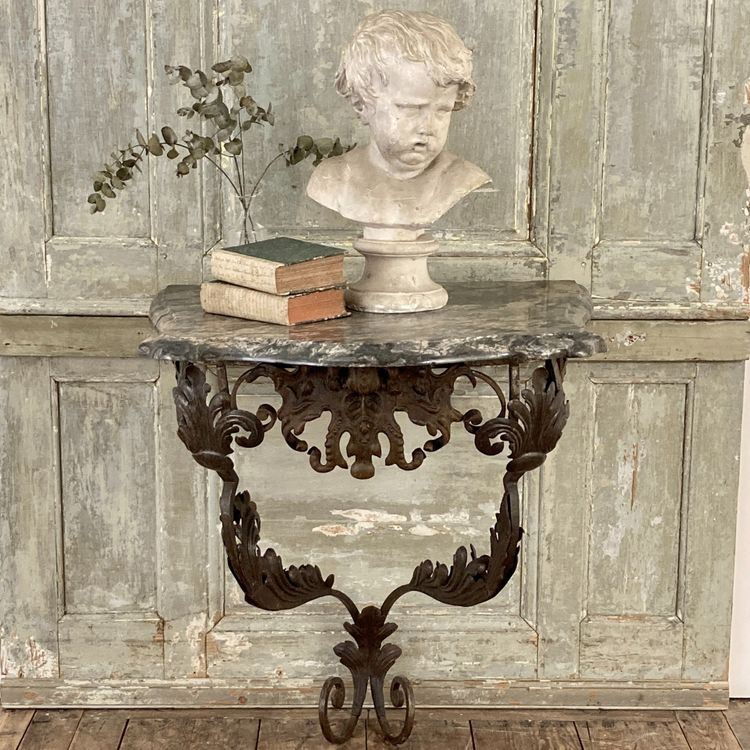 18th century wrought iron console