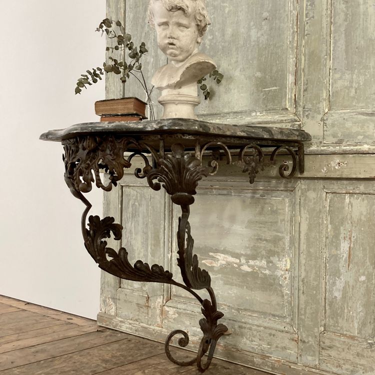 18th century wrought iron console