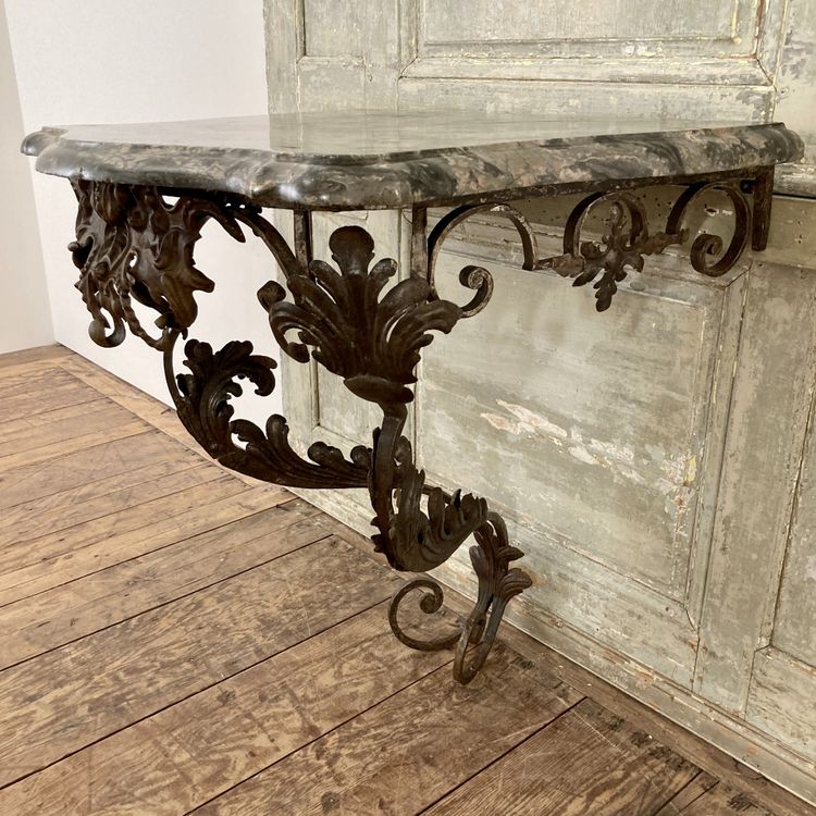 18th century wrought iron console