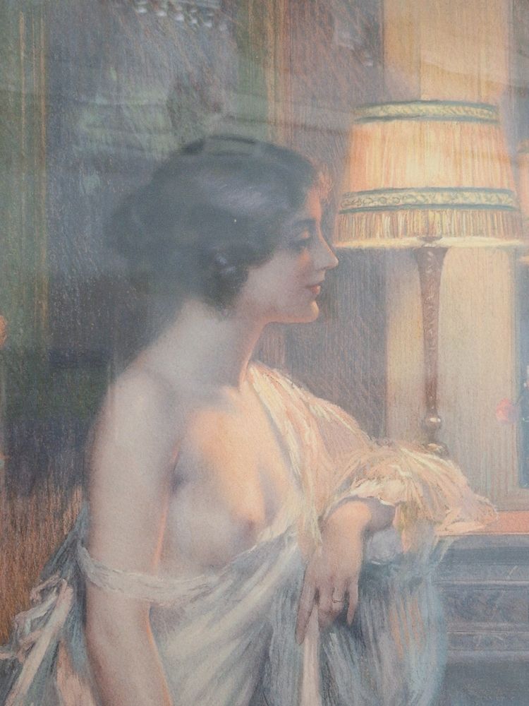 Large pastel painting by ENJOLRAS DELPHIN