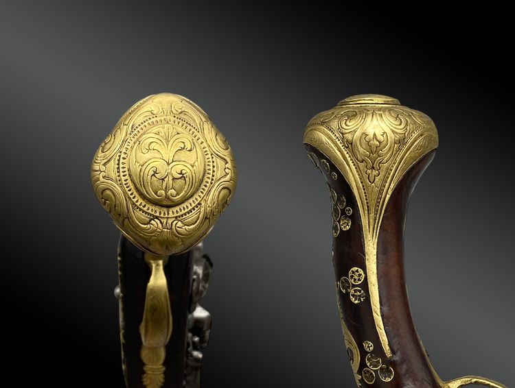 Pair of flintlock pistols for the oriental market 19th century European work