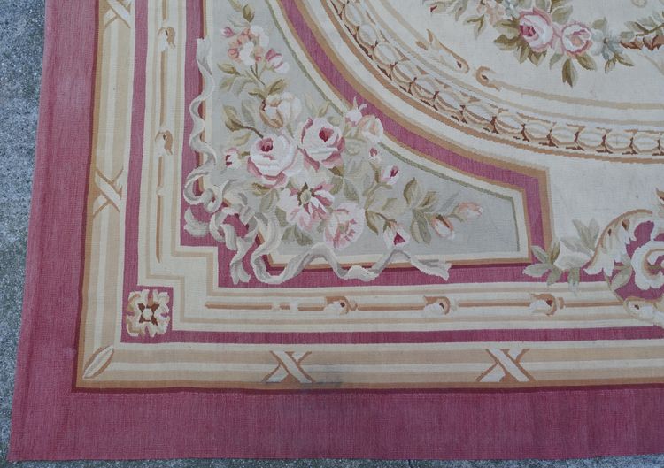 Large Louis XVI Napoleon III style Aubusson rug - 308cm x 239cm