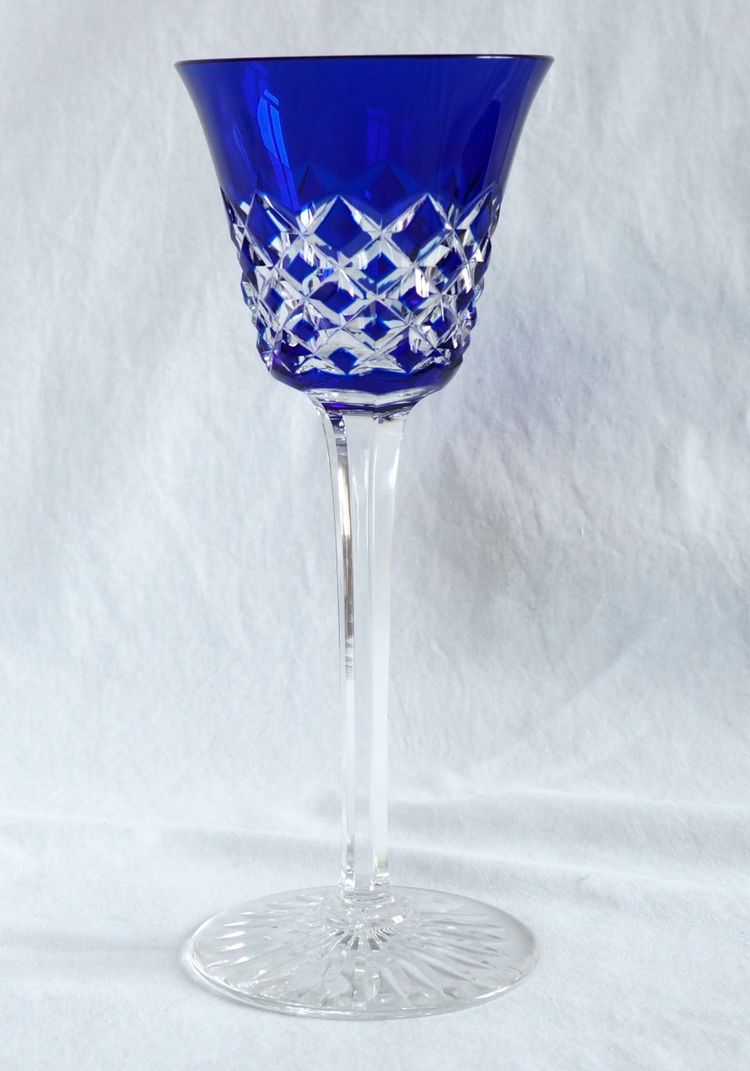 Service de 6 verres à vin du Rhin en cristal de Baccarat, modèle Burgos - 19,5cm