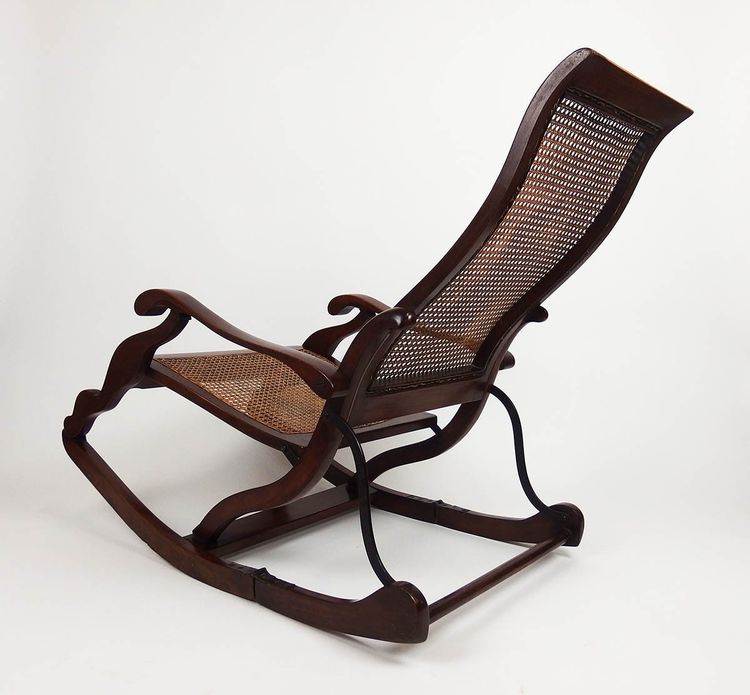 Fauteuil Rocking chair pliant 19ème siècle