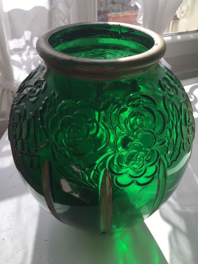 Vase en verre signé Régis Ménétrey