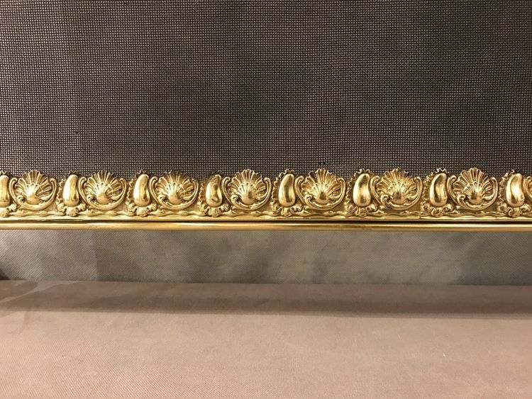 Brass and bronze fire screen from the 19th century