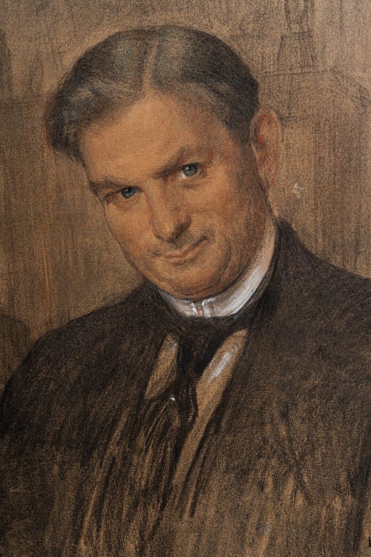 Aquarelle portrait de Paul Thoby chirurgien par E. Fougerat 1933