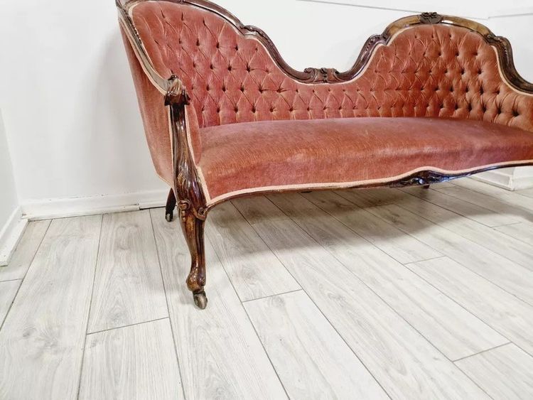 Antique French Double Spoon Sofa