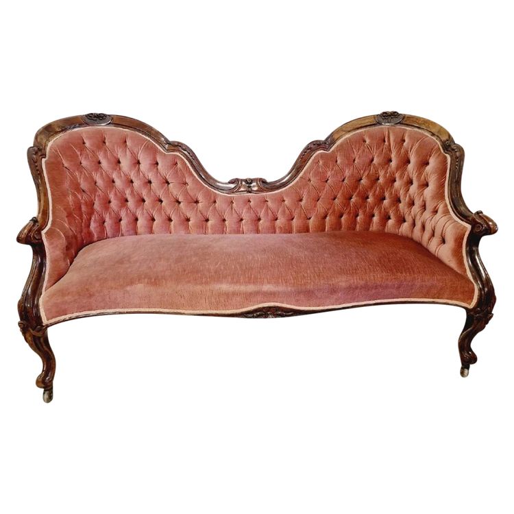 Antique French Double Spoon Sofa